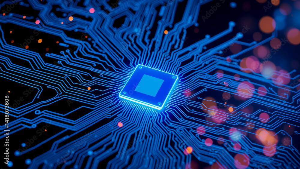 Aufkleber ai technology backgrounds futuristic circuit board design with api technology