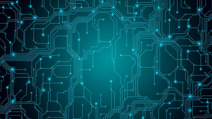 Fototapeta premium Abstract AI Technology Background Circuit Board Design for Business Presentations