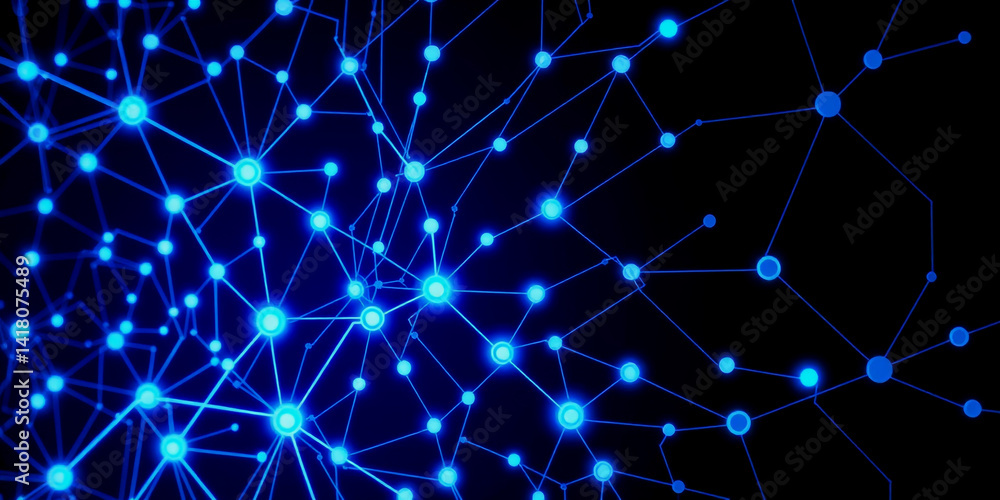 Aufkleber abstract ai technology background network connections and business api