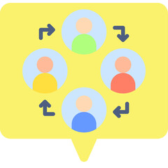 Team work single vector illustration icon