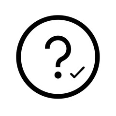Question Circle Check Icon Vector Illustration