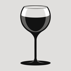 A sleek vector-style wine glass silhouette