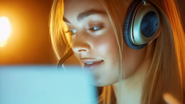 Engaging gamer showcases skills and enthusiasm during late-night online gaming session