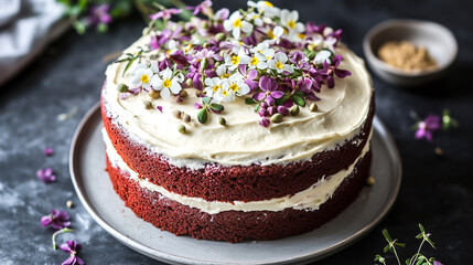 chocolate cake with cream