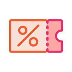 Percentage Discount Coupons Icon Design