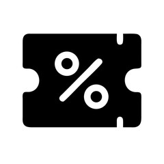 Percentage Discount Coupons Icon Design