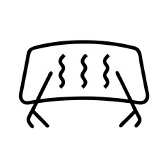 Rear Windshield with Defrost Lines Icon Design