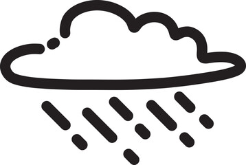 Weather Line Art Icon Set Symbol Vector