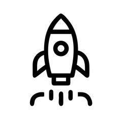Rocket Launch Symbolizing Startup Icon Design