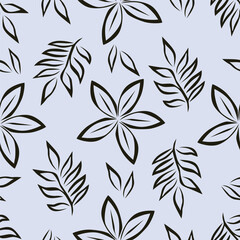 Christmas floral seamless pattern with decorative bouquets, festive background, winter wallpaper, gift paper

