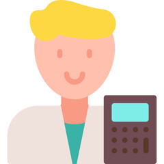 Accountant single icon vector illustration