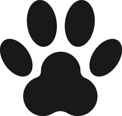 Dog paw print vector icon