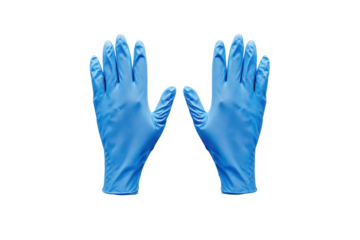 Protective gloves medical examination hygiene safety equipment care on transparent background