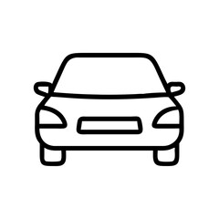 Sedan Car in Front View Icon Design