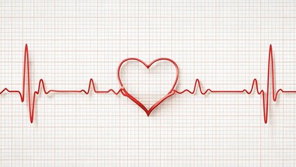 Heartbeat EKG Line Graph Medical Symbol