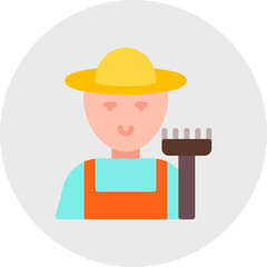 Farmer single icon vector illustration