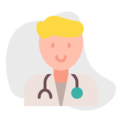 Doctor single icon vector illustration