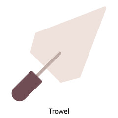 Trowel single icon vector illustration