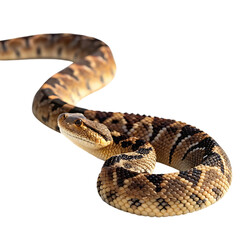 Obraz premium bushmaster in Transparent Background Closeup of a Boa Constrictor Showing Detailed Scales and Pattern