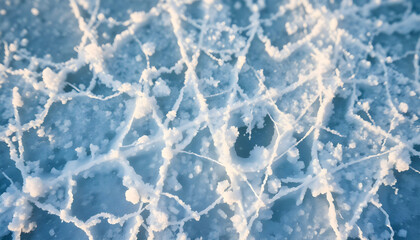 close up view of snow on the ground