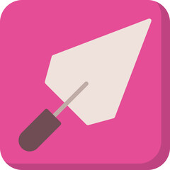 Trowel single icon vector illustration