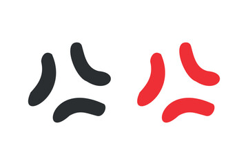 Hand drawn angry symbol. doodle anime anger symbol. angry comic icon. vector illustration