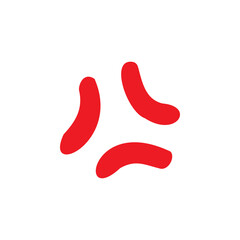 Hand drawn angry symbol. doodle anime anger symbol. angry comic icon. vector illustration