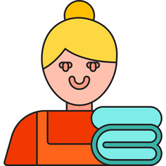 Maid single icon vector illustration