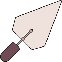 Trowel single icon vector illustration