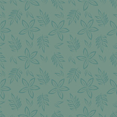 Christmas floral seamless pattern with decorative bouquets, festive background, winter wallpaper, gift paper
