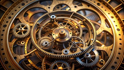 Obraz premium Intricate Clockwork Mechanism