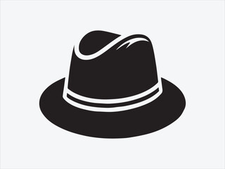 Hat Silhouette with Classic Brim and Crown Design for Fashion, Accessory, and Apparel