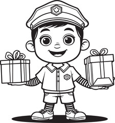 boy with gift box