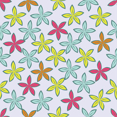 flowers design on white color background seamless pattern for fabric textile wallpaper