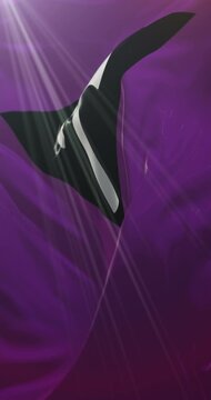 Labrys lesbian flag waving. Loop. 4K Vertical