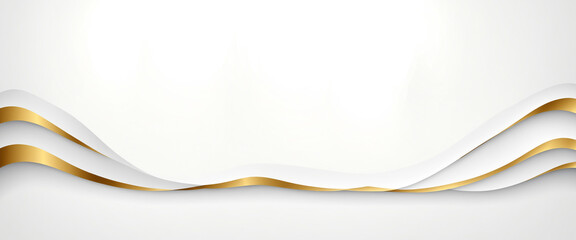 Obraz premium abstract white and gold fluid shapes