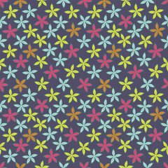 Christmas floral seamless pattern with decorative bouquets, festive background, winter wallpaper, gift paper
