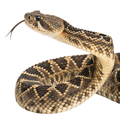 eastern diamondback in Transparent Background Closeup of a Boa Constrictor Showing Detailed Scales and Pattern