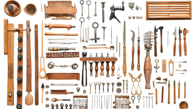 Professional Instruments Kit in Spacious Workshop for Manufacturing Industries