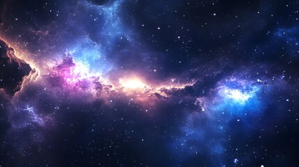 A digital artist’s brush toolkit floating in space, cosmic textures forming beautiful galaxies with each stroke