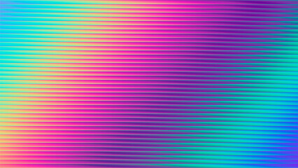 Neon ribbed fractal glass texture with vibrant wavy gradient and bright smooth fluted horizontal lines. Bold dynamic design blending futuristic tones and radiant colors for trendy visual art project