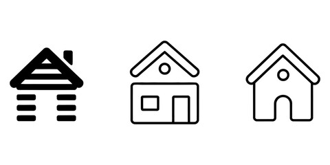 Set of Houses Icons or symbols Vector fully editable file, home icon set, Simple house or home icon set, House icons, Web home icon set for websites and apps. Simple house symbol. Flat real estate.