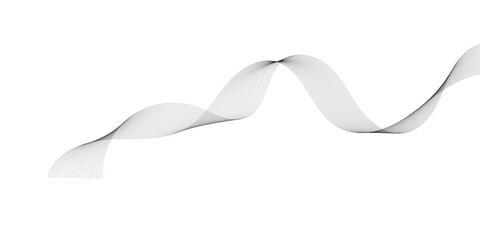 Abstract wave element for design. Digital frequency track equalizer. Stylized line art background. Vector illustration. Technology, data science, geometric border pattern. Isolated on white background