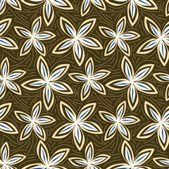 PChristmas floral seamless pattern with decorative bouquets, festive background, winter wallpaper, gift paper
