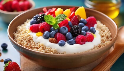 Amaranth-Bowl mit Beeren