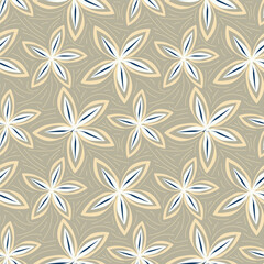 Exotic hand drawn flowers, seamless patterns with floral for fabric, textiles, clothing, wrapping paper, cover, banner, home decor, abstract backgrounds