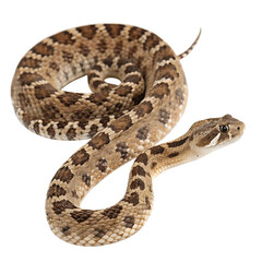 Fototapeta premium saw scaled viper in Transparent Background Closeup of a Boa Constrictor Showing Detailed Scales and Pattern