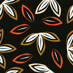 Colorful hand draw flowers seamless pattern for fabric textile wallpaper.
