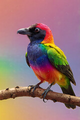 Obraz premium rainbow lorikeet on branch