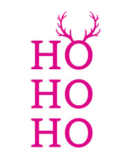 Weihnachten Ho Ho Ho in pink